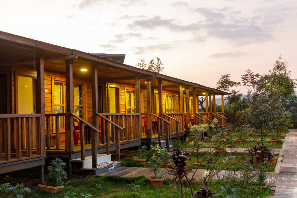 Wooden Log House at Bellevue Resort, best hotels in Mahabaleshwar
